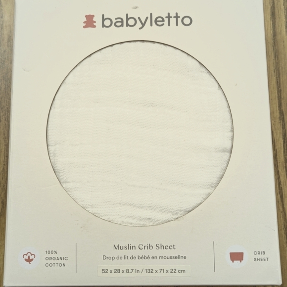 White Muslin Crib Sheet